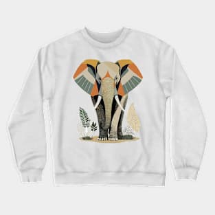 Elephant, zoo, savannah animals, animal lovers, wisdom, art Crewneck Sweatshirt